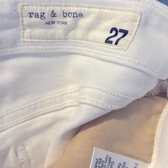 Womens Rag & Bone White Denim Skinny Jeans Size 27 - Picture 7 of 9